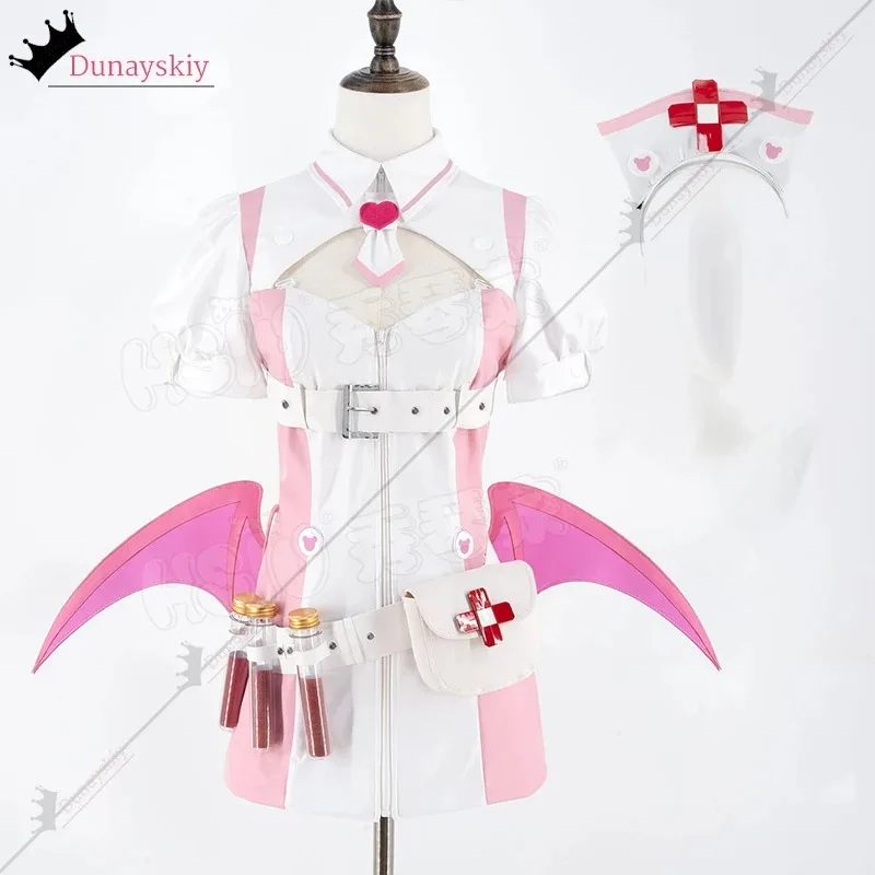 

Buro Cosplay Costume Virtual Idol Cosplay Anime Cos MuseDash Costume Nurse Top Skirt Halloween Party Disguise for Adult Women