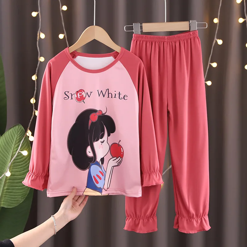 Disney Star Dailu Autumn New Children's Pajamas Girl Elsa Cartoon Anime Cute Doll Loungewear