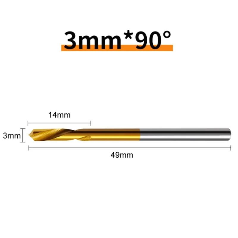 

YRFL HSS Fixed Point Drill Center Drill 90° CNC Centering Drill Bit 3mm 4mm 6mm Chamfering Tool Positioning Drill Point Drill