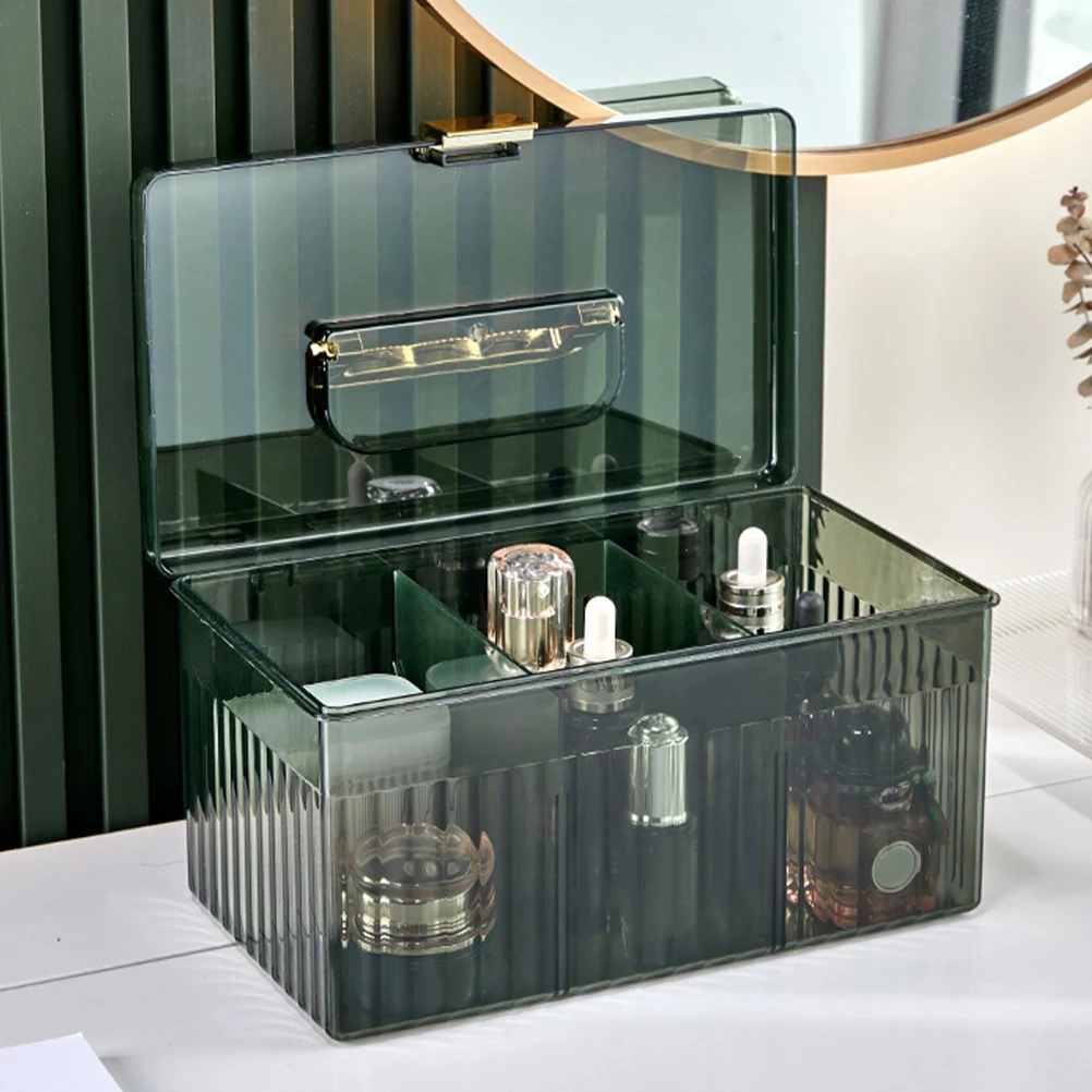 صندوق دواء بلاستيكي محمول كبير للمساعدة في المنزل والسفر للاستخدام الخارجي صندوق دواء