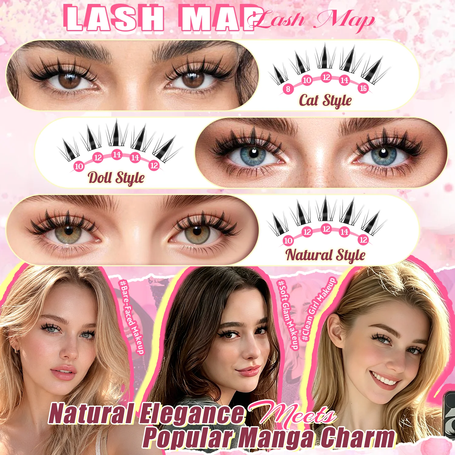 Zestaw kępek rzęs Fairy, natur – Eyelash Extension Wet Look recenzja i cena