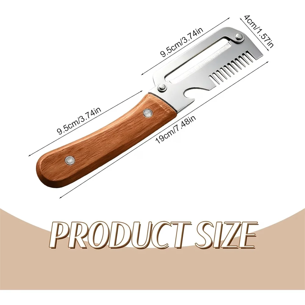1/2 Piece Set of Multi-Function Scallion Cutter, Bottle Opener, Household Kitchen Shredding Artifact, Knife Handle Design