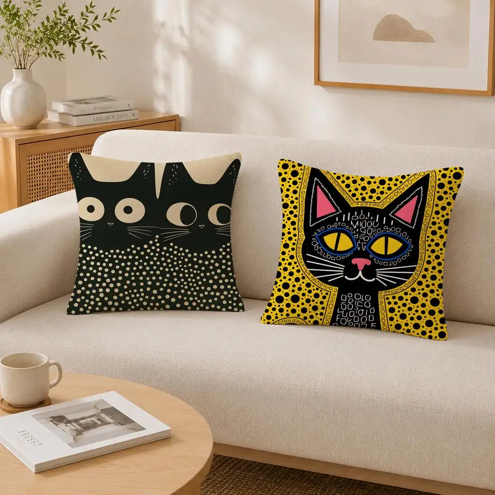 Contemporary Pop Artist kusama yayoi Cushion Cover Soft Fluffy Short Plush  Pillow Case  Sofa Bed Home Decor