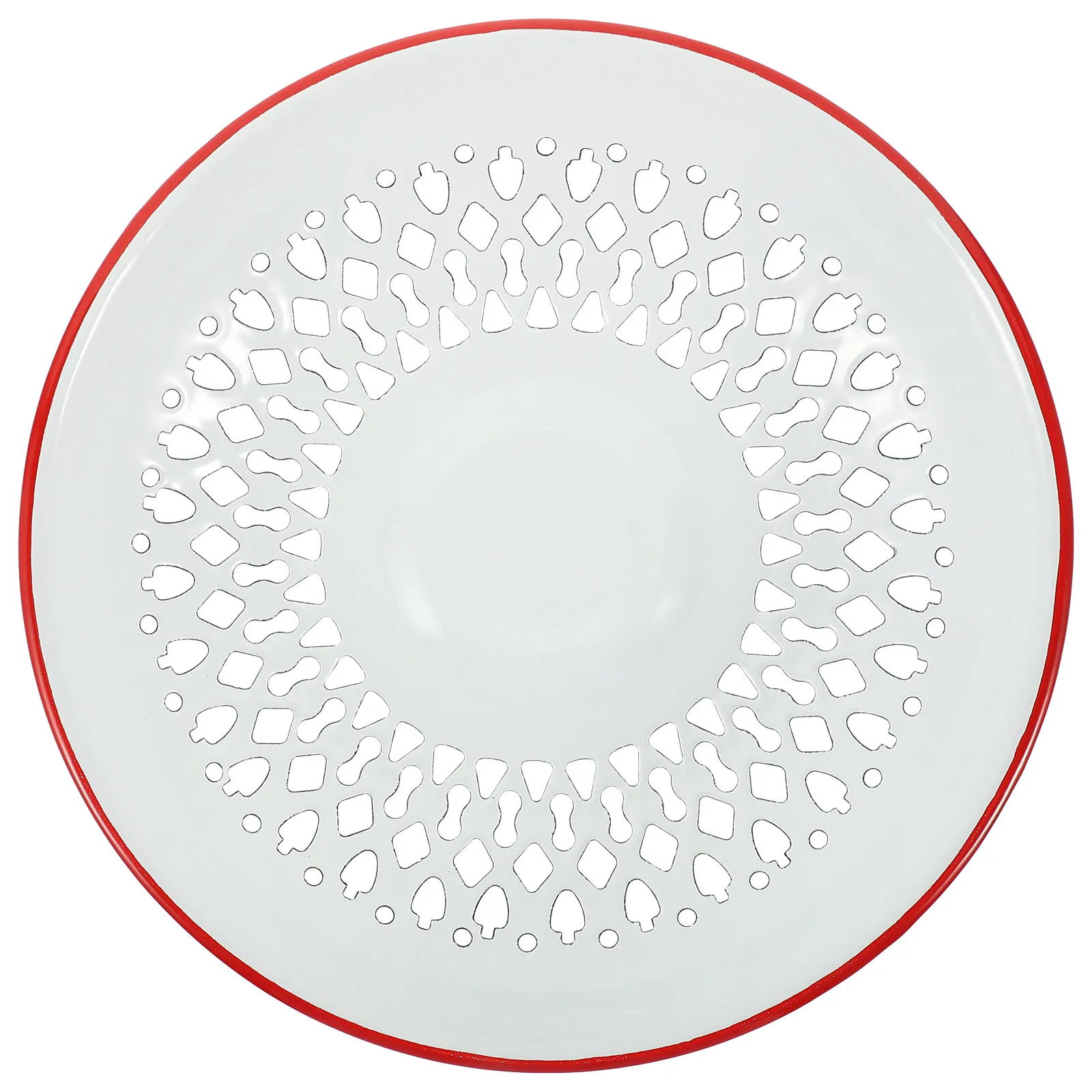 

1Pcs Enamel Drain Basket Heavy Duty Hollow Fruit Washing Basin Multipurpose Kitchen Draining Plate for Vegetables Fruits Snacks