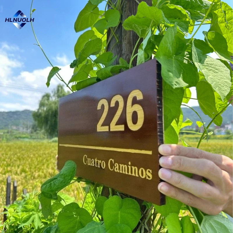 Targhe per porte personalizzate Targhe per case in legno Indirizzo dell'appartamento Targhe con nome di famiglia Numero civico personalizzato Ebraico in qualsiasi lingua