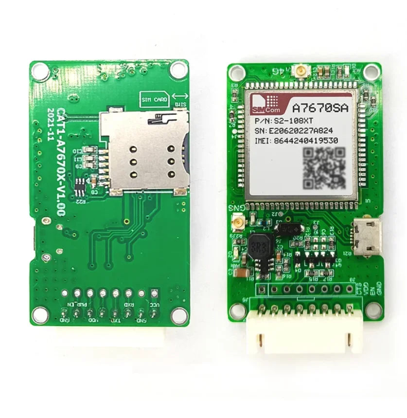 2pcs A7670SA Core Board breakout board TTL UART With SIM card slot A7670X Small size SIMCOM LTE Cat 1 module