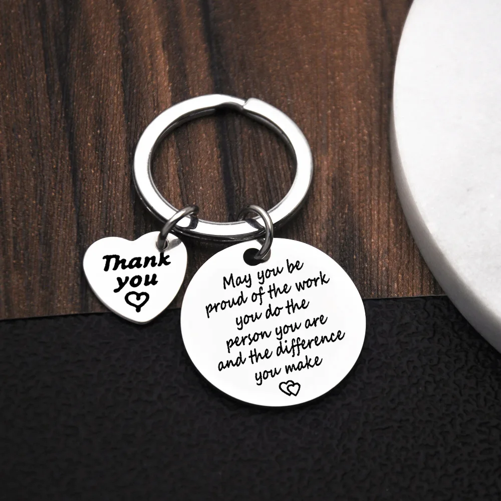 Hot Colleague Appreciation Keychain Pendant  Coworker Leaving Retirement Key Chains Keyring May You Be Proud of The Work You Do