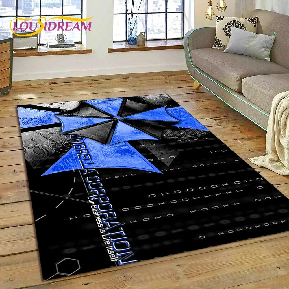 3D Lastest Horro Games R-Resident Evil Carpet Rug for Bedroom Living Room Home Sofa Decoration,Child Game Large Decor Floor Mat