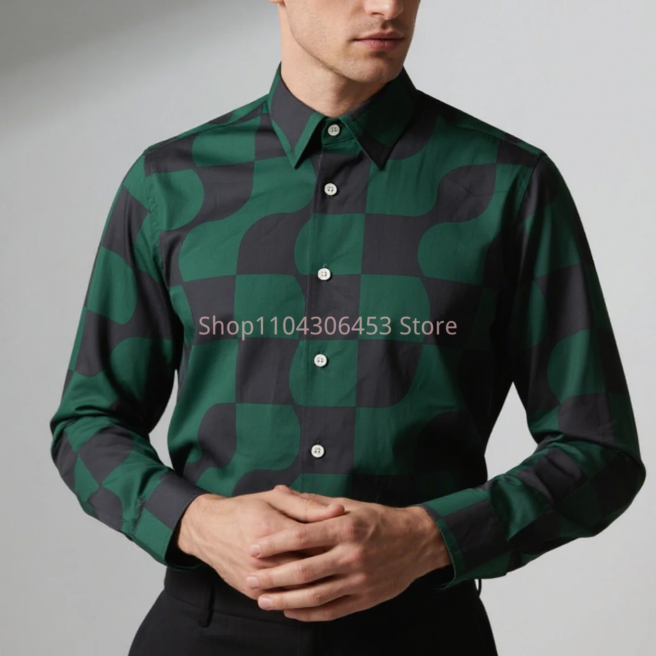 New Men's Retro French Court Pattern 3D Printed Shirt High-end Lapel Long Sleeve Casual Business Fashion Party Shirt Outdoor Top