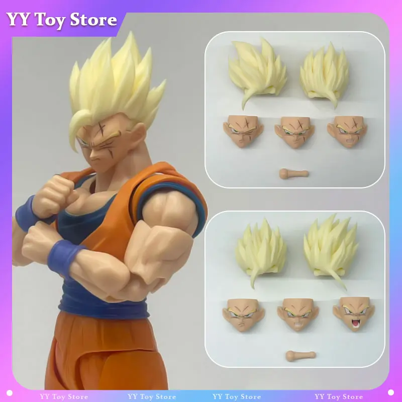 Figura de Acción de Gohan Super Saiyan de Dragon Ball Z, Accesorio de Cabeza de Gohan, Modelo Coleccionable, Regalo