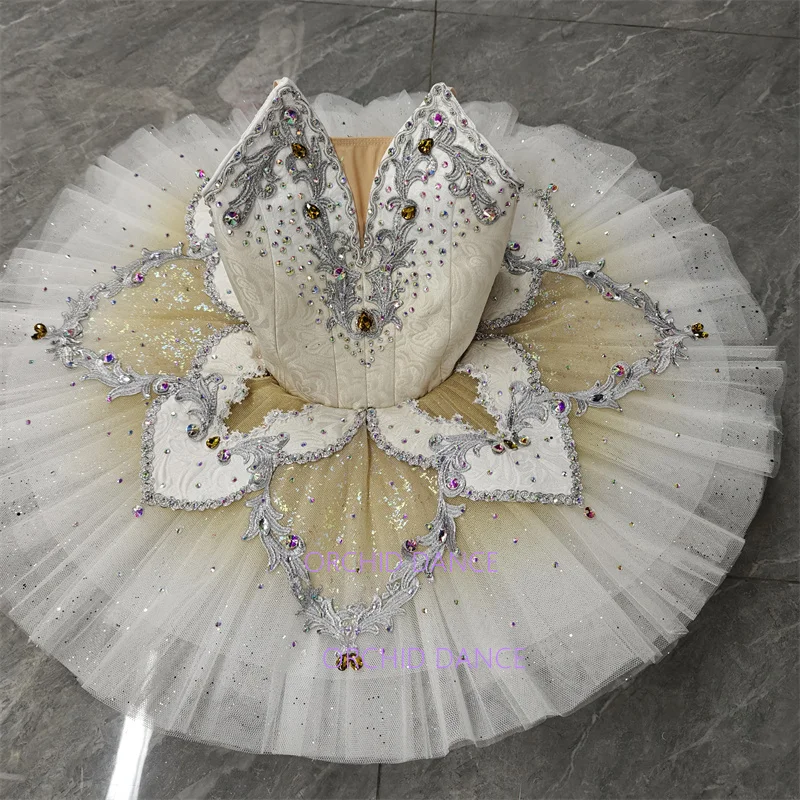 Costumi tutù di balletto classico blu giallo per bambini di alta qualità professionale da 9 o 12 strati di dimensioni personalizzate di colore personalizzato