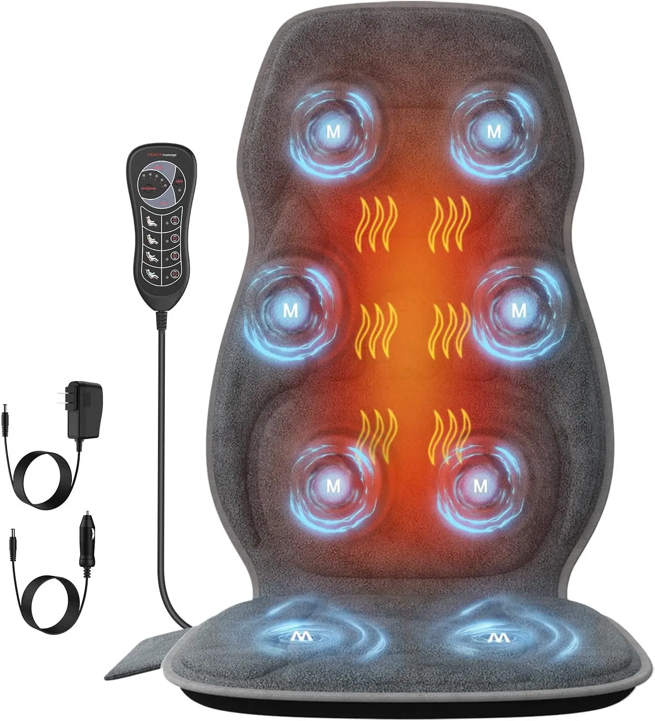 

Мягкий плюшевый массажер для спины с 8 моторами и подогревом, накидка-подушка для офисного кресла, кресла-реклайнера, дивана