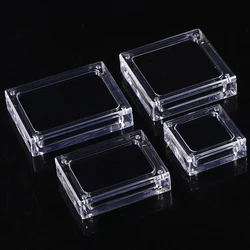 1pc Acrylic Glass Top Gem Box Showcase Gemstone Casket Diamond Display Stand Holder Necklace Storage Organizer Case