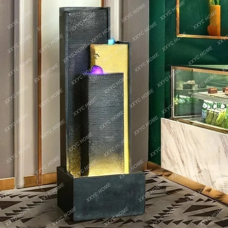XX Water Fountain, Water System, Water Curtain Wall Decoration, Feng Shui Wheel, Soft Decoration, Simple  Decoration