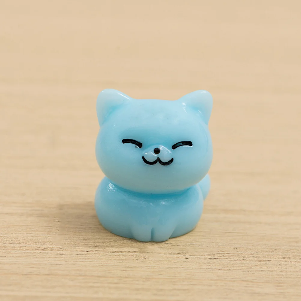 

10Pcs Cartoon Cat Resin Animal Decor Durable Outdoor Garden Yard Lawn Statue Small Portable Decorative Ornament