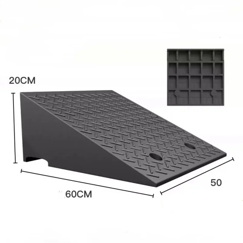 Heavy Duty Rubber Curb Ramp for Driveway Threshold Portable Car Truck Access Ramp Anti Slip Speed Bump Outdoor Safety Step