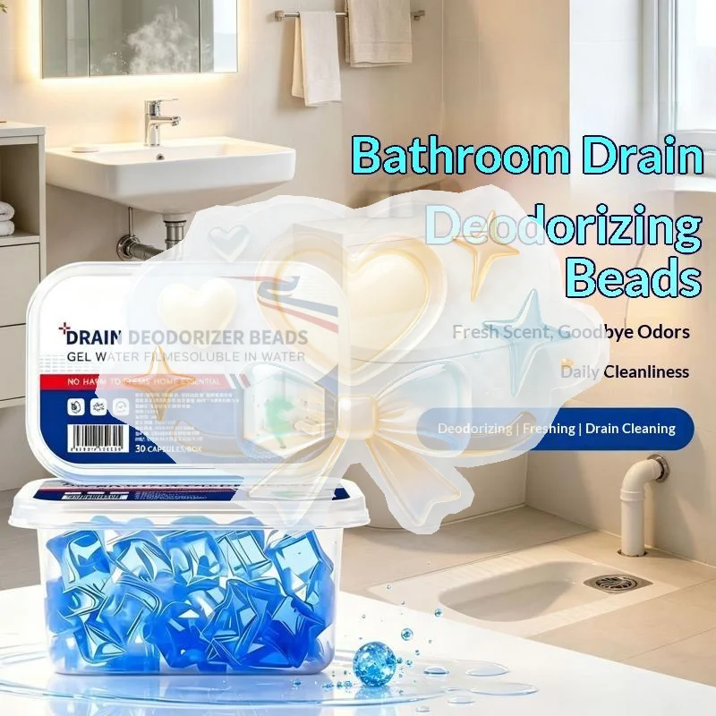 Home Use Scented Drain Cleaner Gel 30/50Pcs per Pack Effective Odor Remover for Kitchen Sewer Pipes