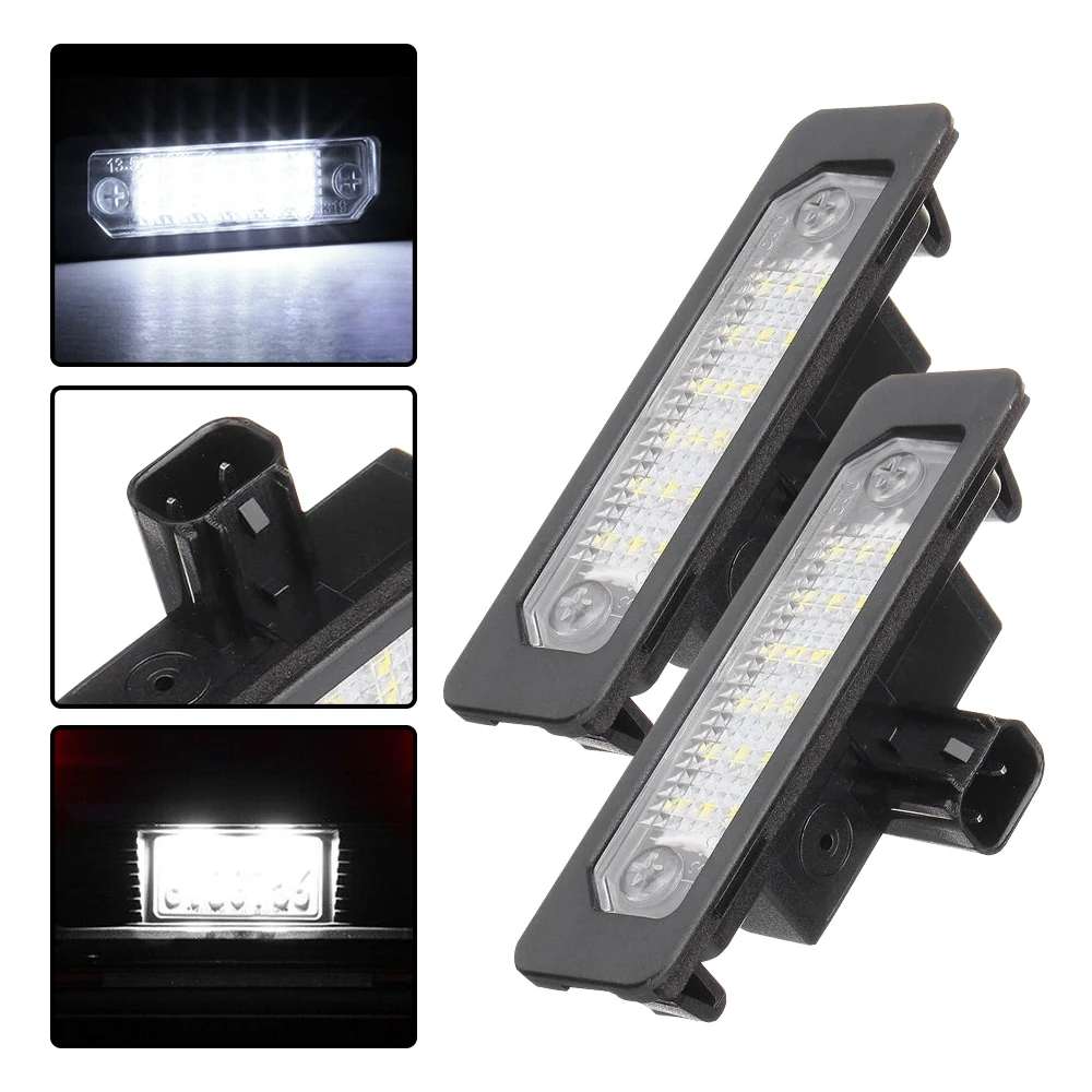 2X Car License Plate LED Light Lamp Bulb 12V For Ford Mustang Focus Fusion Taurus Flex Lincoln MKS MKT MKX MKZ Mercury Milan