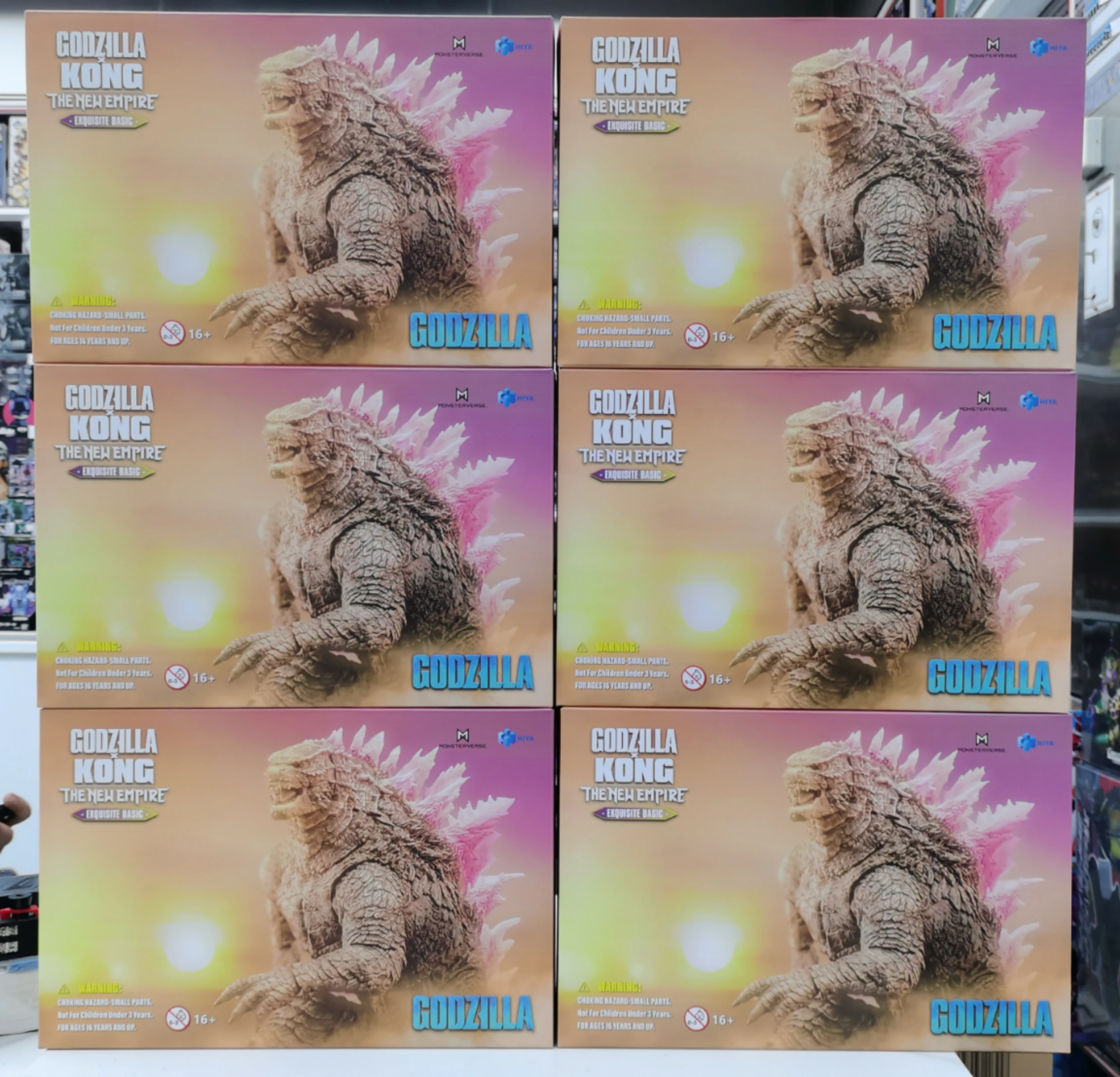 متوفر في المخزون HIYA رائعة أساسية جودزيلا الإمبراطورية الجديدة جودزيلا الوردي الظهر أنيمي عمل أرقام اللعب نموذج جامع البلاستيكية هدية