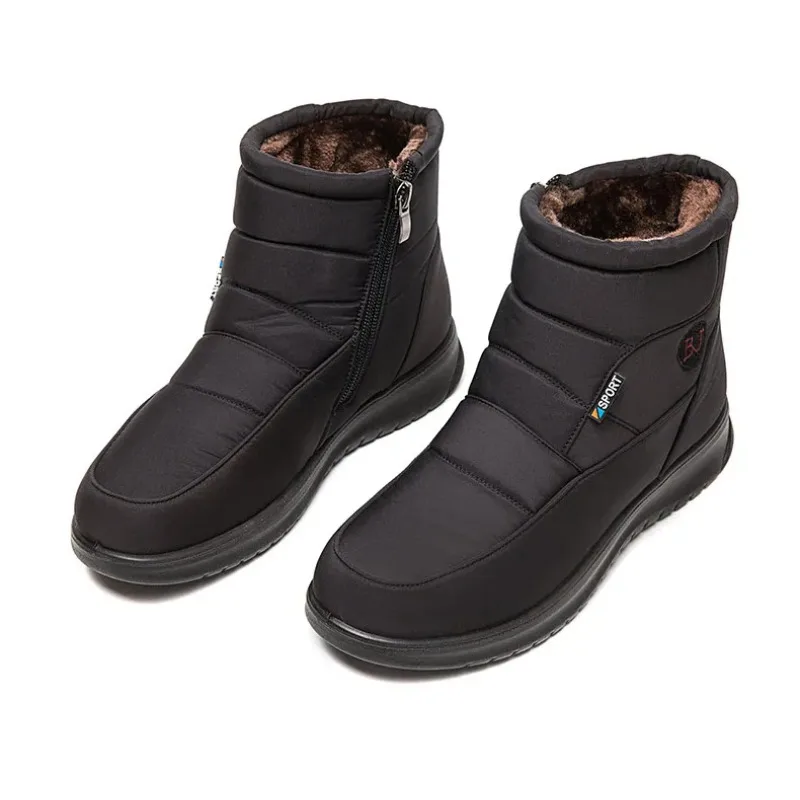 

Warm Fur Botas Mujer Waterproof Low Heels Snow Winter Flat Shoes Women's Boots 2026 Winter For Women Ankle Boots