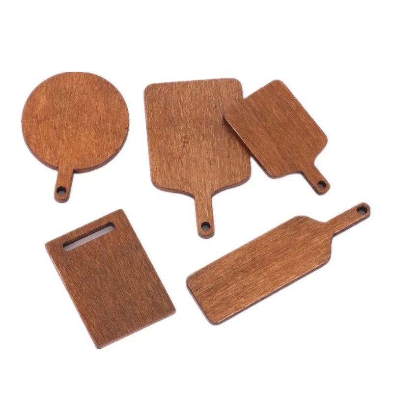 10pcs Wood Dollhouse Miniature Cutting Board Model for Miniature Chopping Board Set Mini Chopping Boards Mini House Supplies