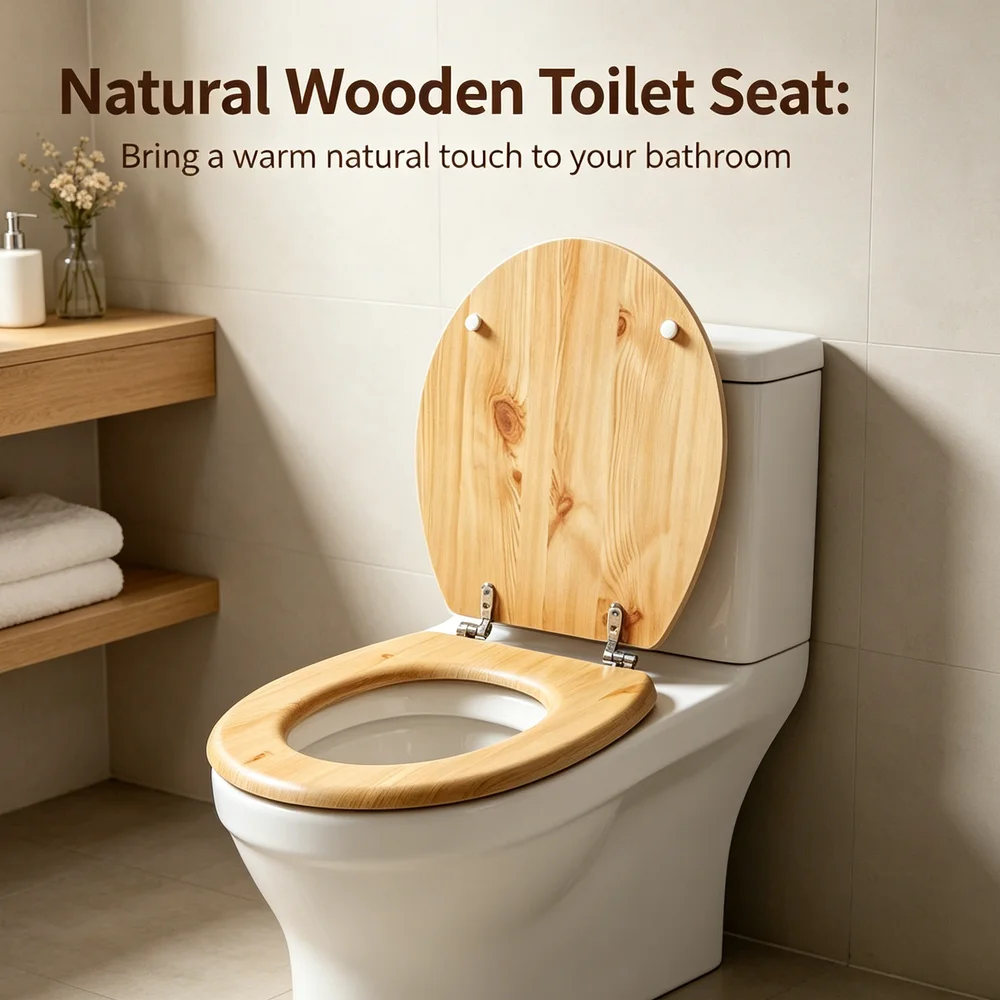 Asiento de inodoro. Asiento de inodoro de madera de alta gama con diseño de cierre suave y liberación rápida, duradero y apto para baños, hogares, hoteles, apartamentos, oficinas, etc., compatible con