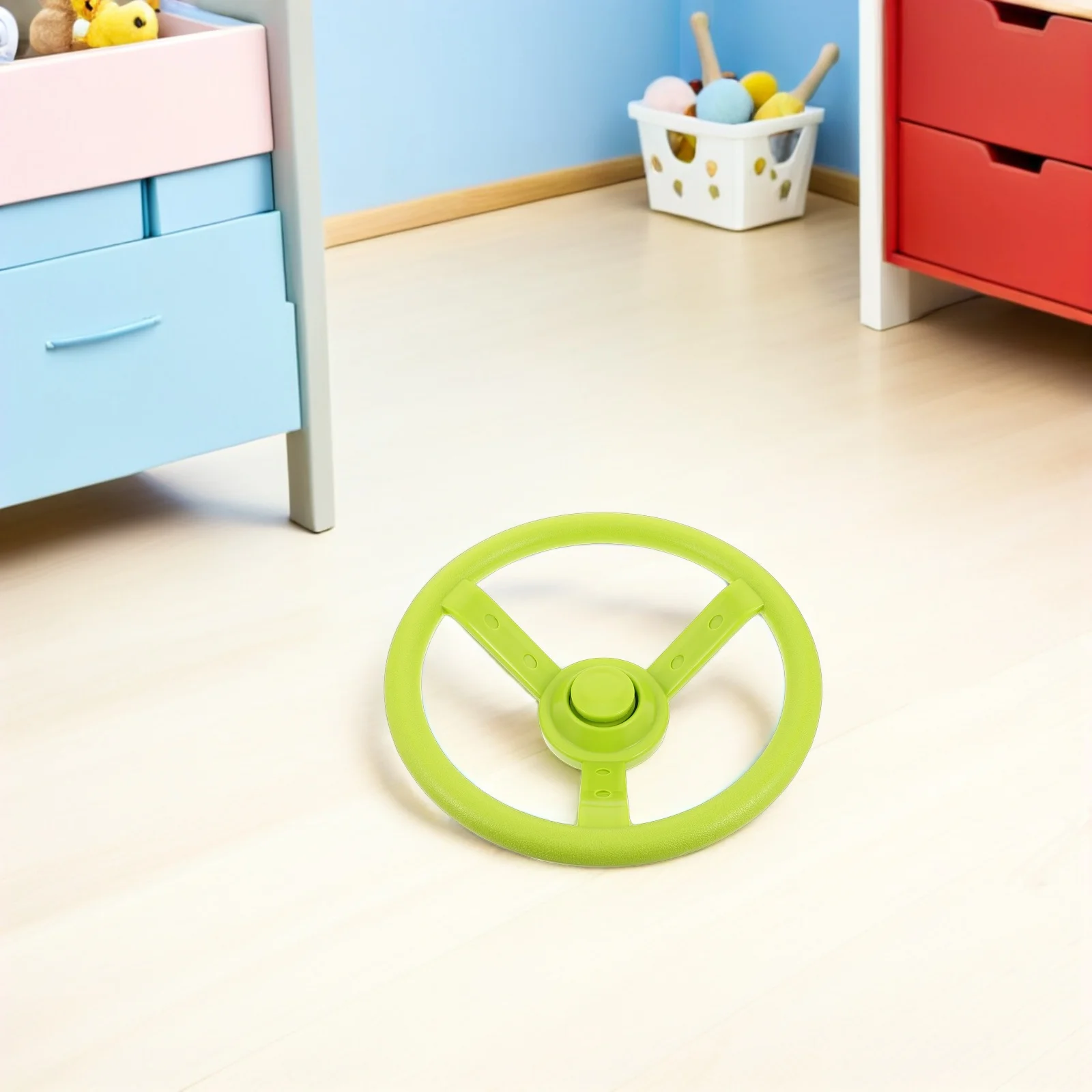 Volante interactivo para niños: diseño de fácil agarre de forma redonda que promueve la coordinación mano-ojo en juegos en interiores y exteriores