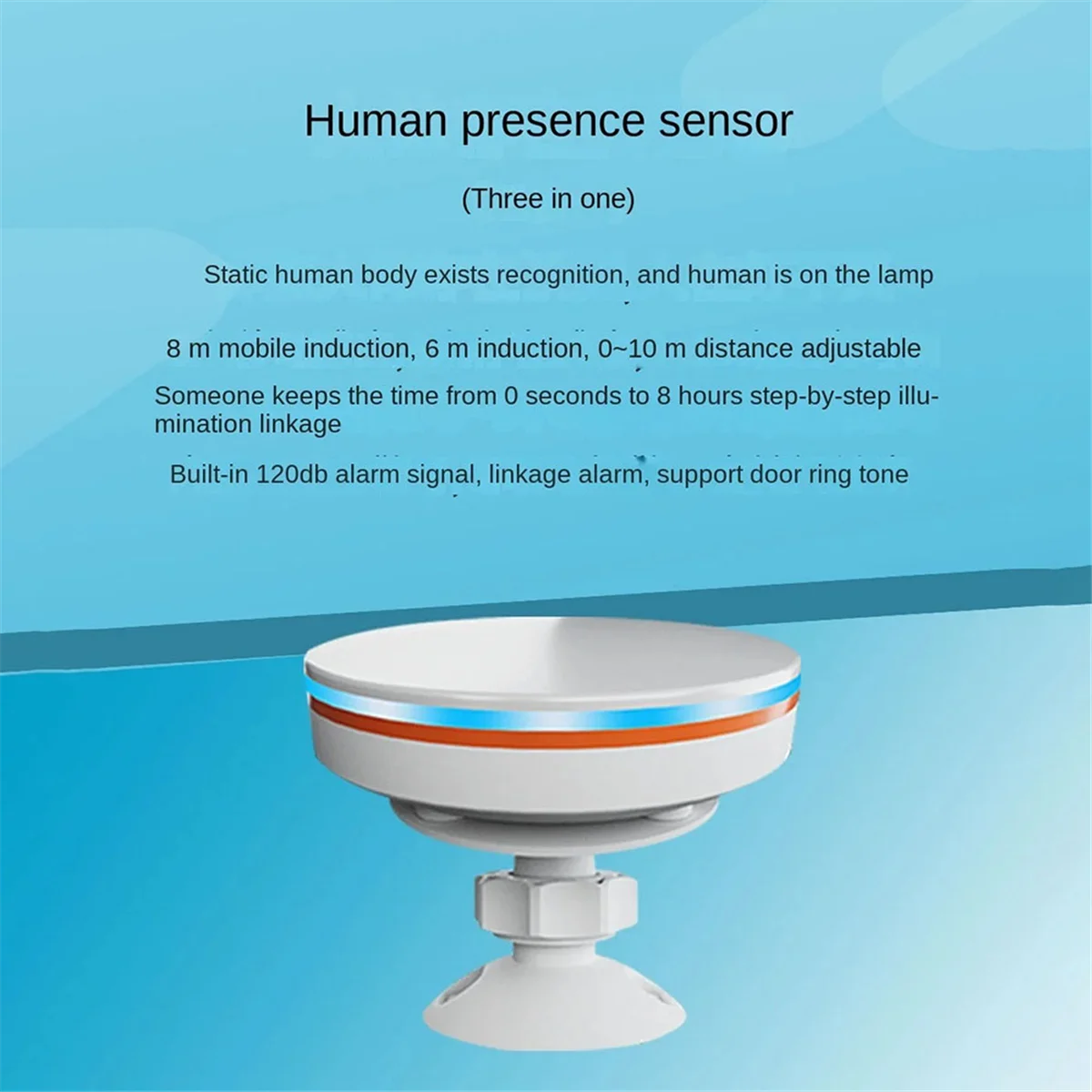 ZigBee 3.0 Human Presence Sensor 5.8G 5V MMwave Radar with Siren Alarm Motion Detection Smart Life Home Automation DIY