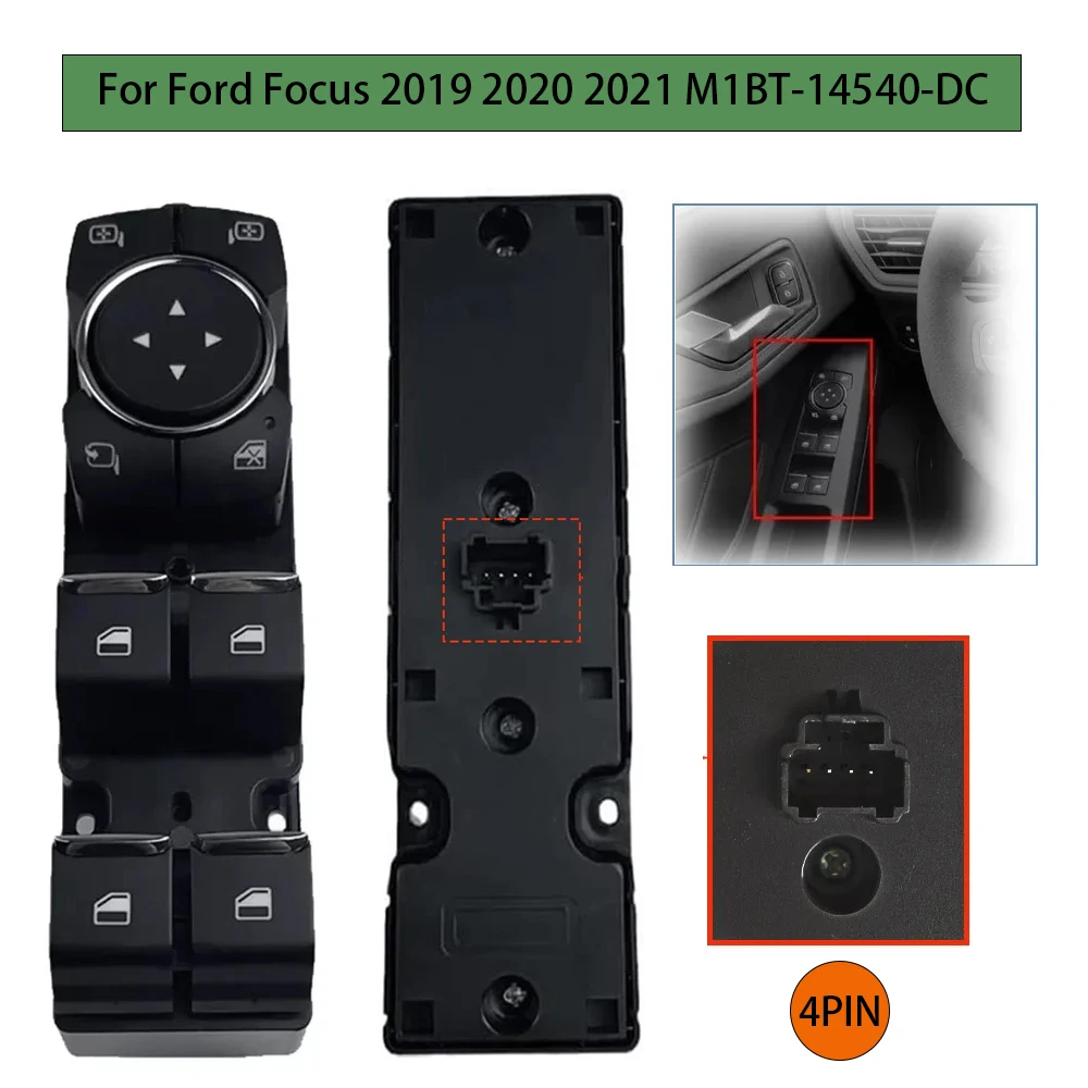 

M1BT-14540-DC Window Control Switch For Ford Focus 2019 2020 2021 Front Left Electric Glass Regulator Button Car Accessories