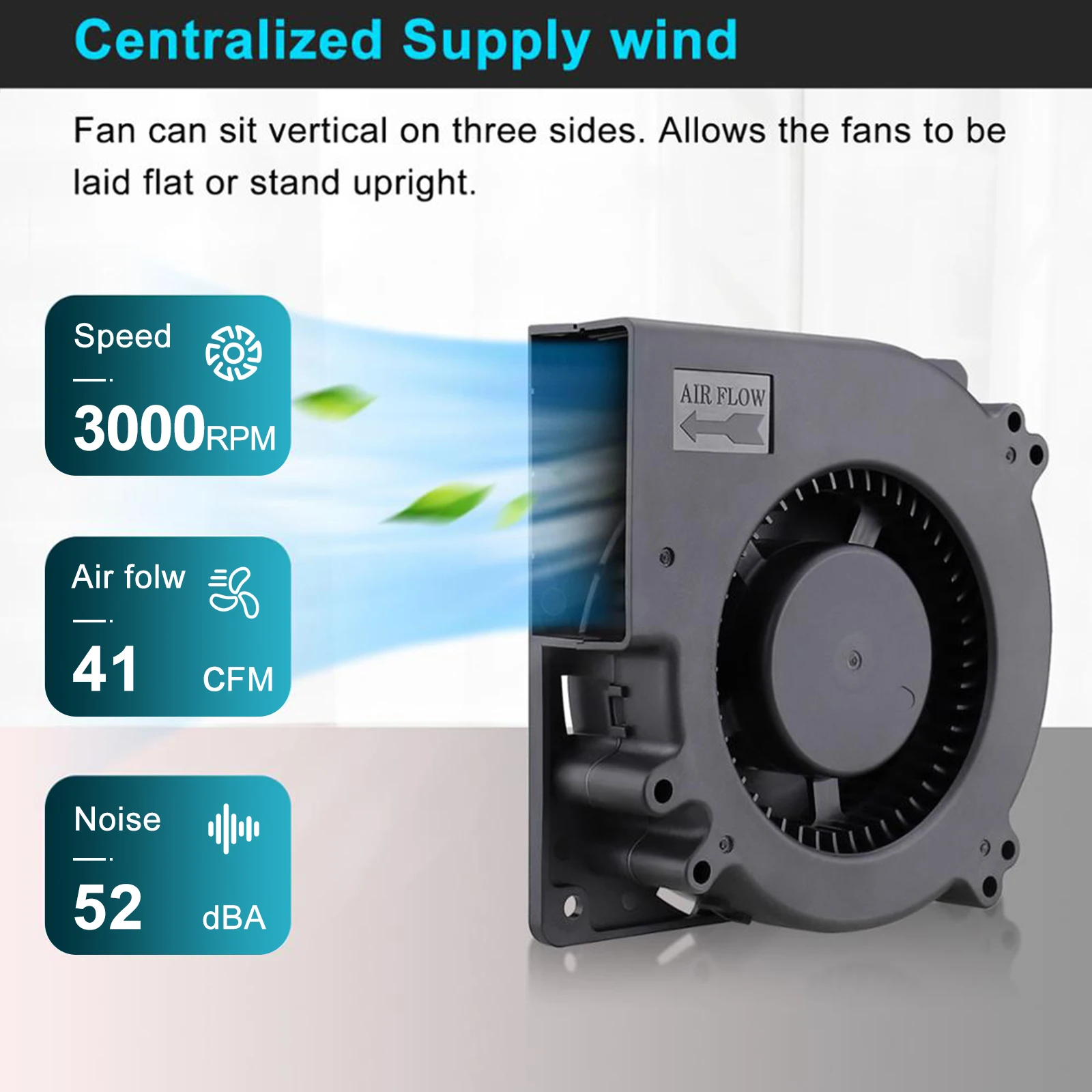 Hot 120Mm Turbo Ventilator 12V Dc Vrouwelijke Connector 12Cm 120X120X32Mm 12032 centrifugaal Cooling Fan W/Ac 100V 220V Adapter