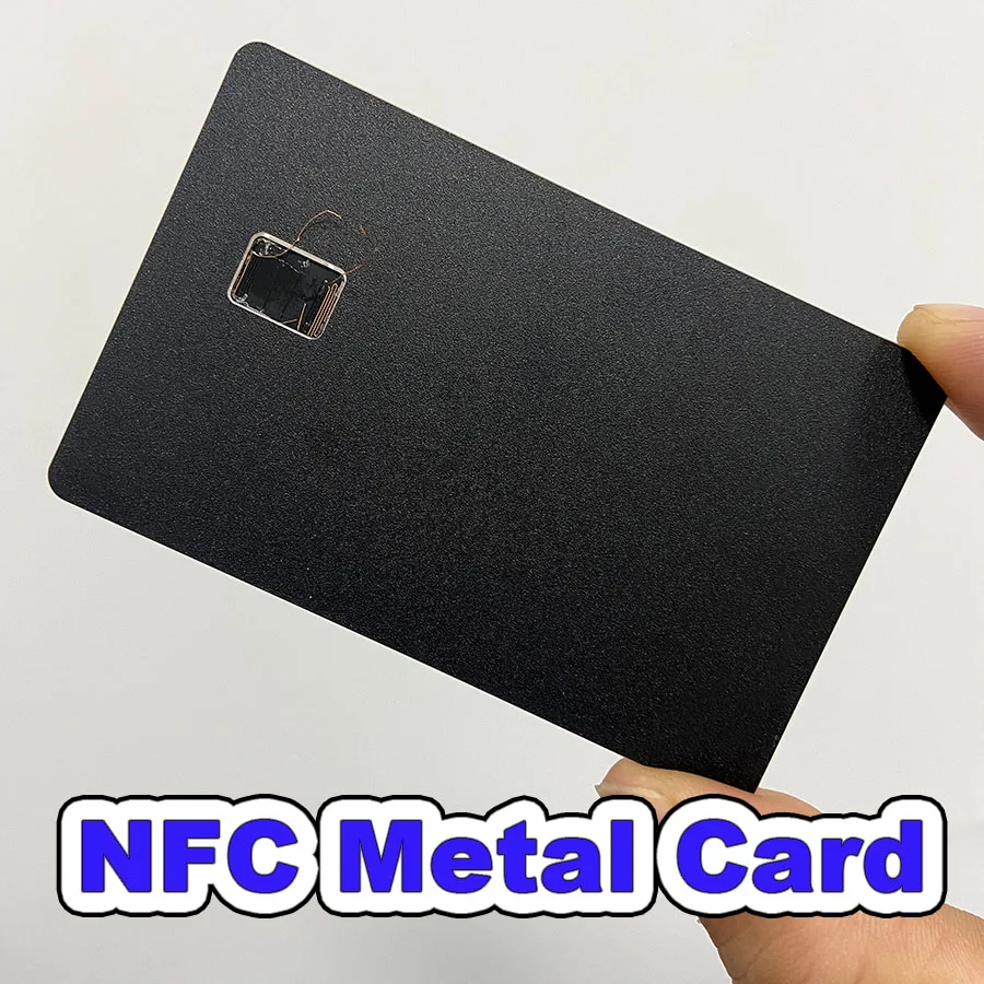 

nfc metal card customized uv print and laser stainless steel card slot contactless payment Dual Interface With antenna build-i