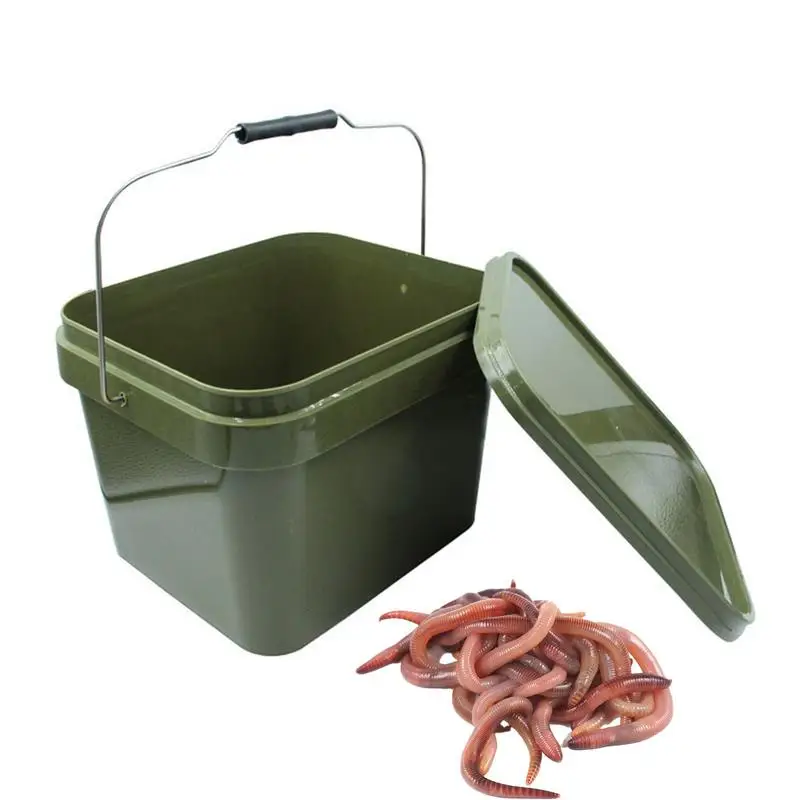 Live Bait Bucket 50ML Fishing Bait Storage Container Fish Transport Bucket Floating Live Bait Storage Portable Organizer For