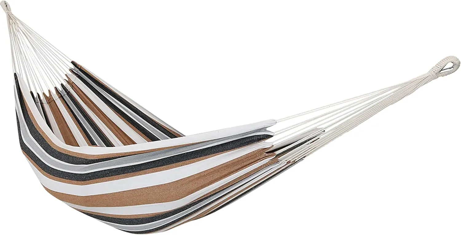 

Двойной бразильский хлопковый гамак для отдыха на свежем воздухе — грузоподъемность 450 фунтов, успокаивающий дизайн в пустыне