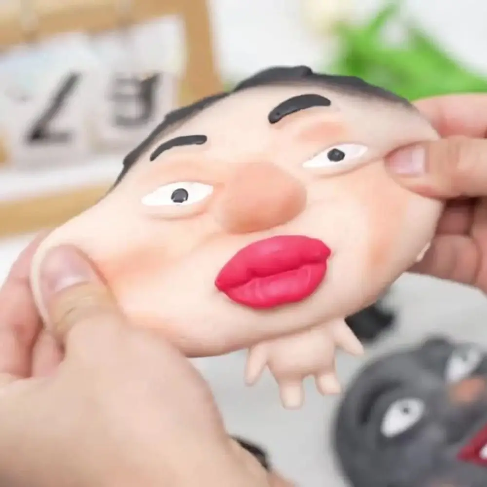 Squeeze Facial feo de rebote lento, amasado, personaje de expresión del colega, exprimidor suave, figura de parodia 3D, juguetes divertidos