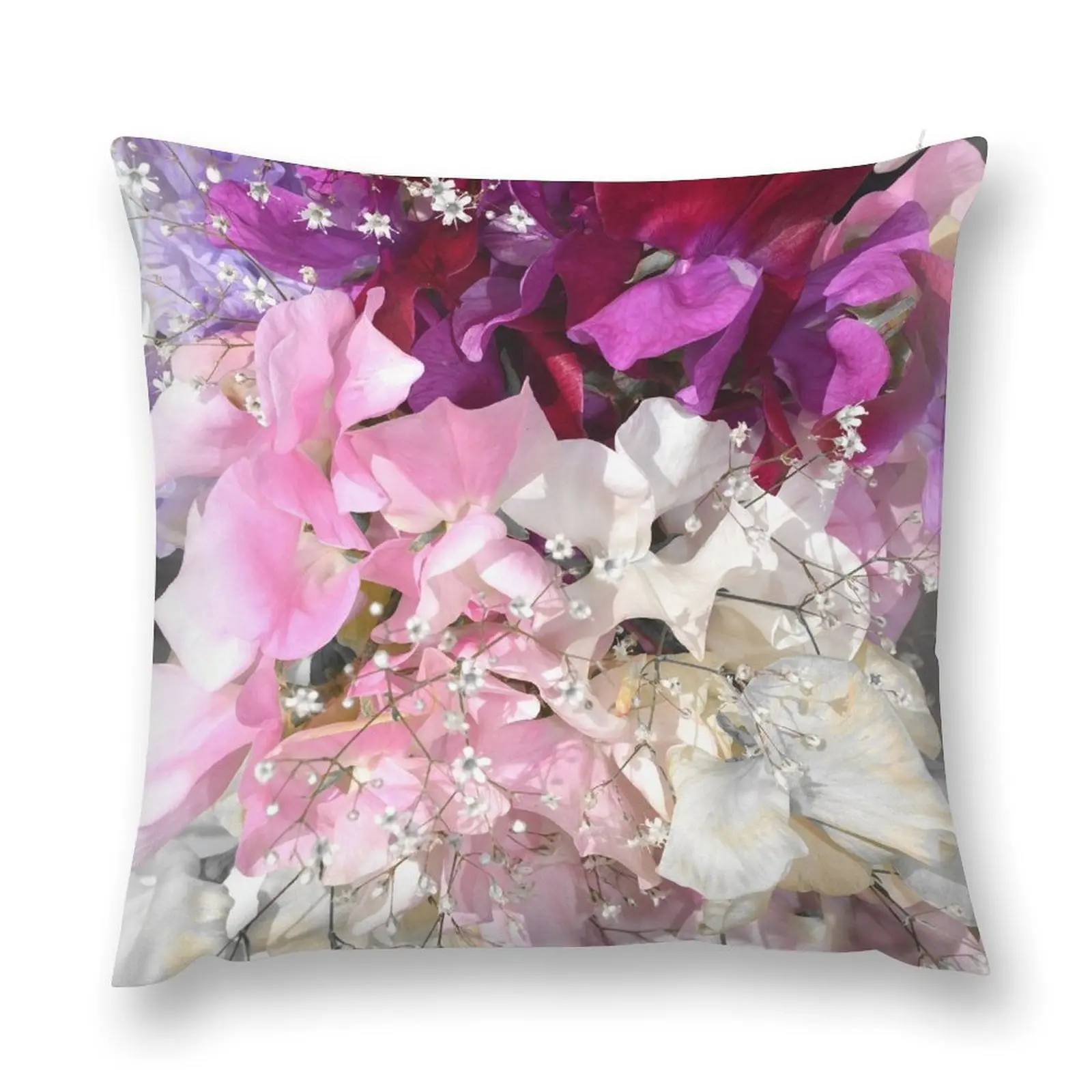 

Sweet Sweet Peas Throw Pillow New year Pillowcases Bed Cushions Cushion Cover Set Luxury Sofa Cushions pillow