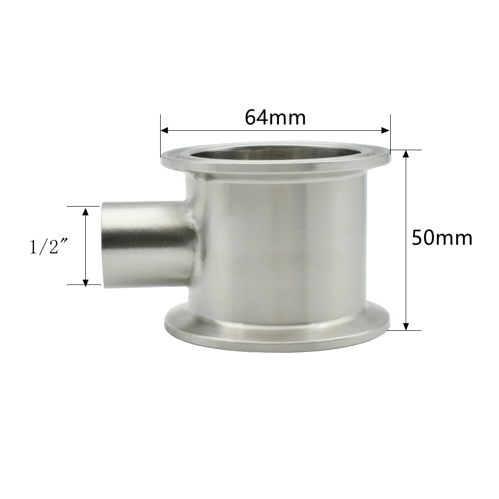 Kolom refluks tiga klip 1.5 "2" dengan benang internal 1/2 ", panjang 50mm, SS304, digunakan untuk pembuatan bir rumah dan distilasi