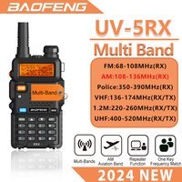 2024 New Baofeng 5RX Handheld Radio 5W Multi-Band AM Aviation Band 1800mAh 128 Channel Amateur Radio Transceiver