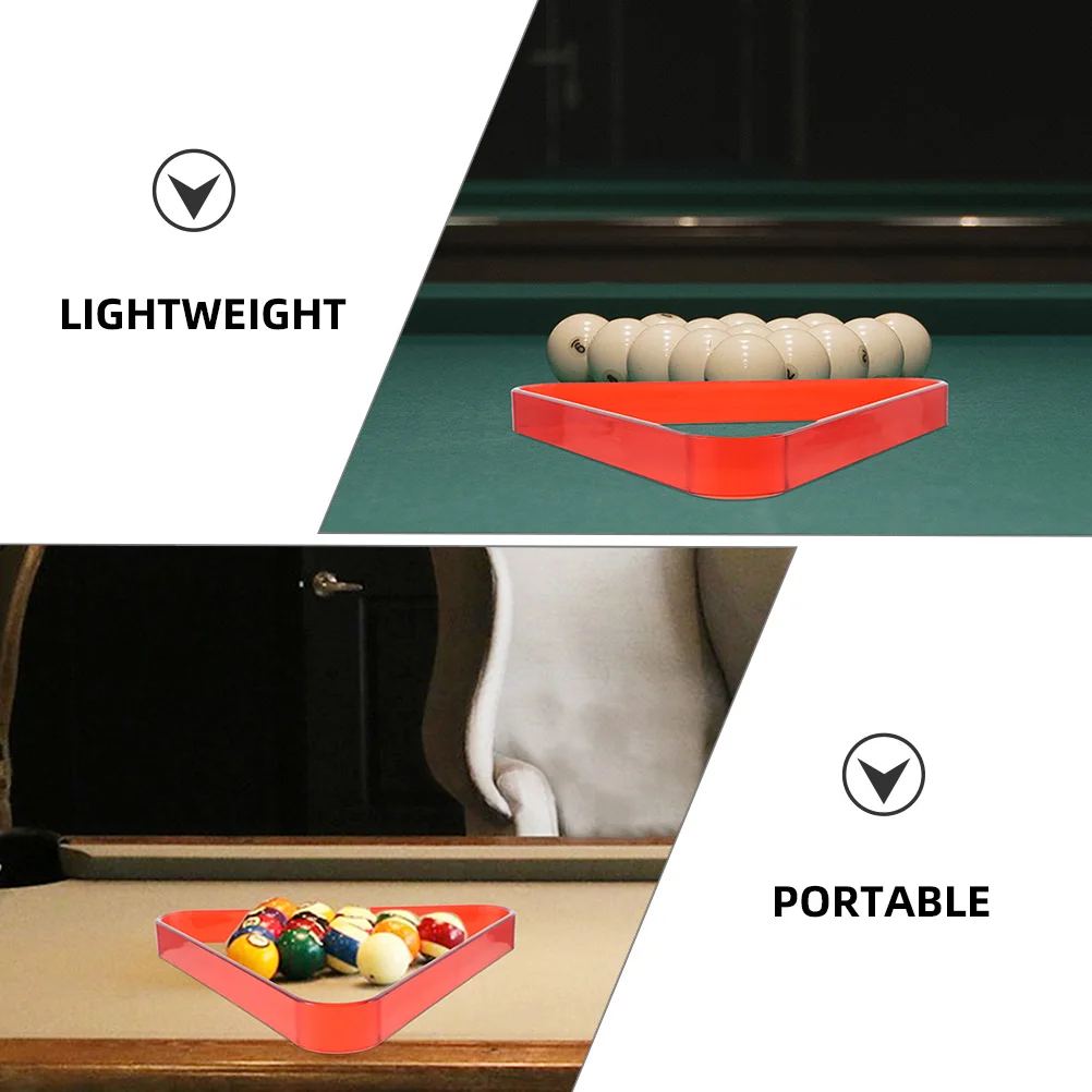 

2pcs Triangle Rack Billiard Tripod Frame 2-1/4 Colorful Frame Pool Balls Holder Durable PC Stable Design Game Accessory
