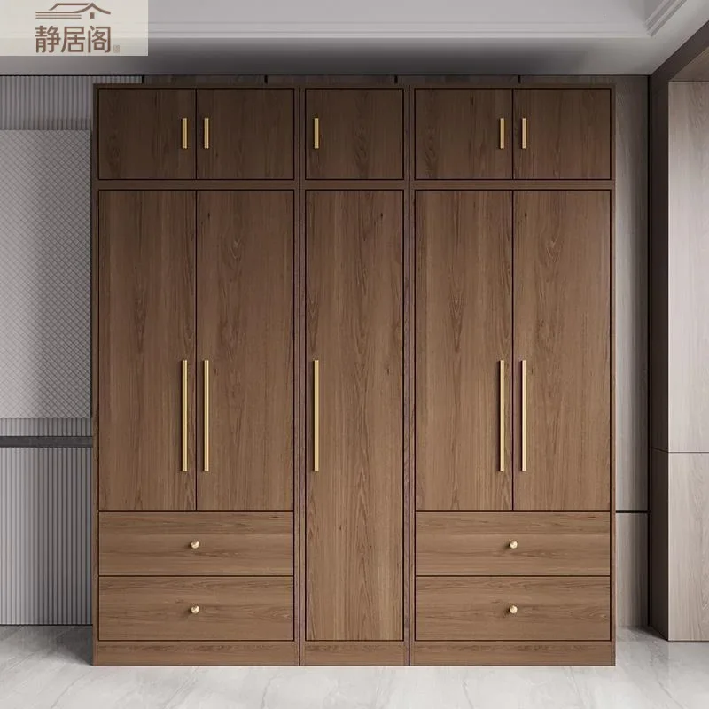 DSA solid wood simple wardrobe home bedroom rental room with economical small household light luxury assembly modern simple