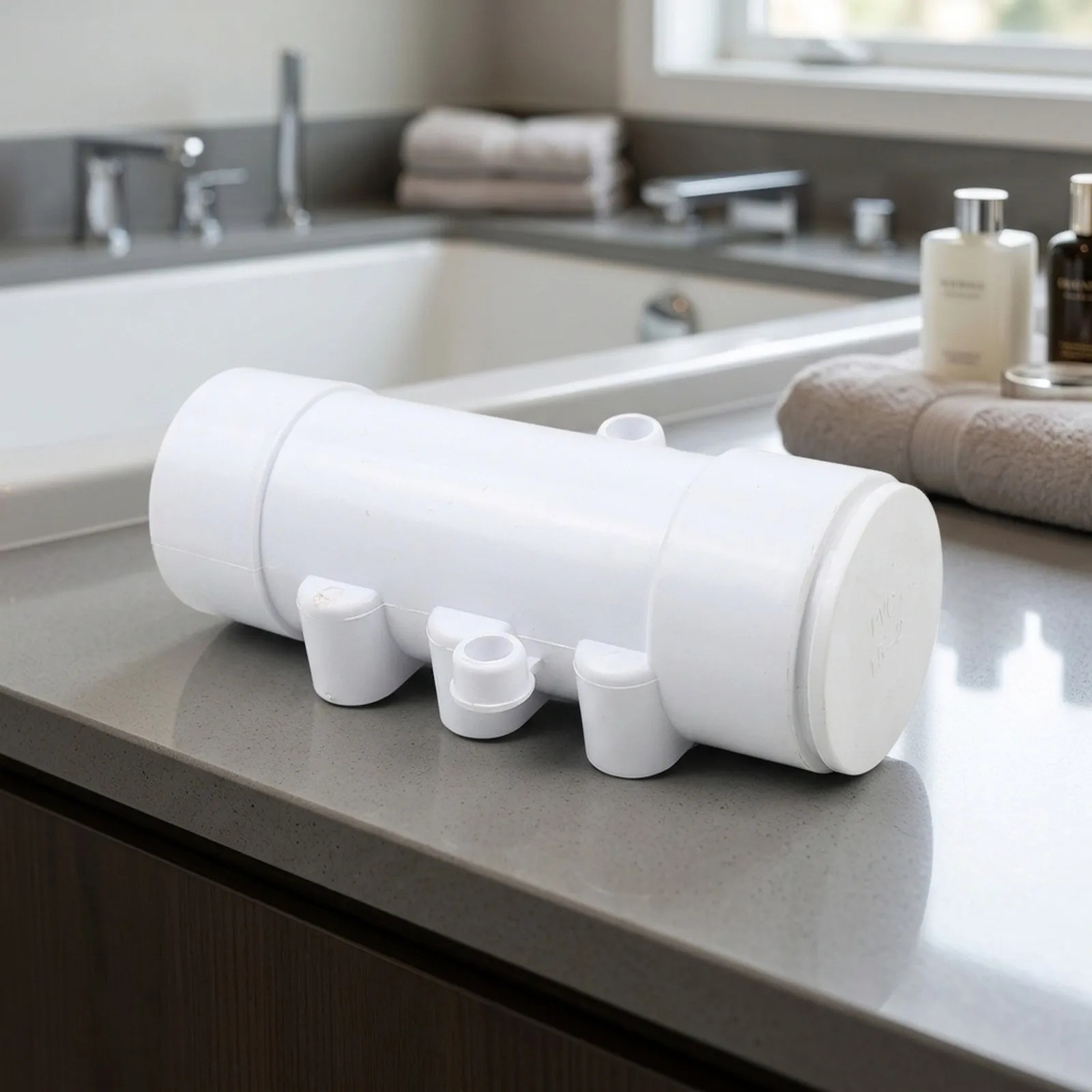 PVC Water Distributor Spa Water Manifold For Relaxing In Bathtub Easy Installation Balanced Distribution White Finish