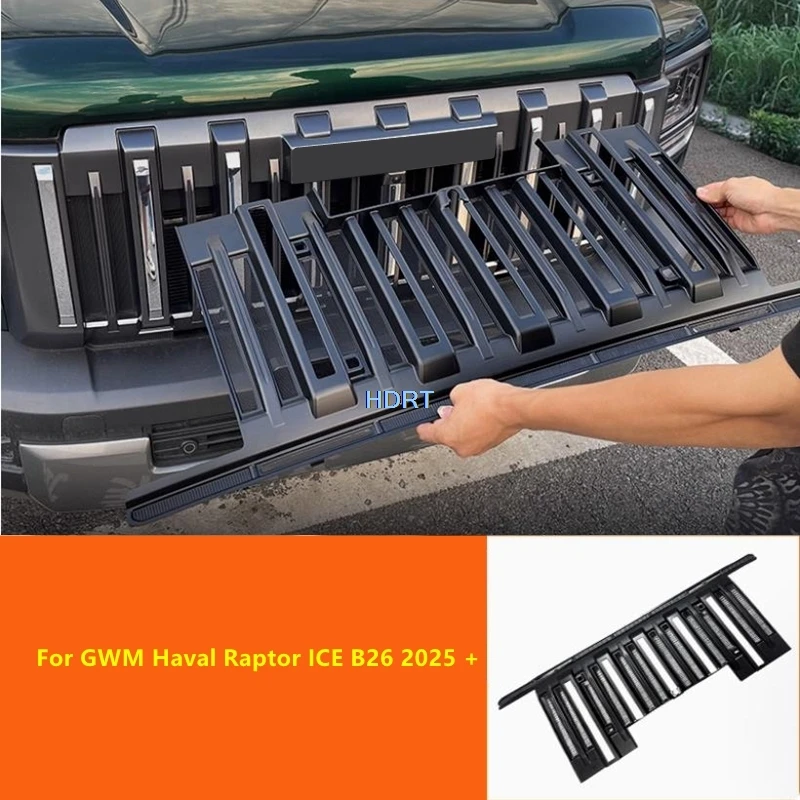 

Для GWM Haval Raptor ICE B26 2025 + передние гоночные грили, сетка от насекомых, пылезащитный чехол, защита для стайлинга автомобиля, украшения, аксессуары