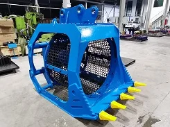 Rotary for Excavator Hydraulic Horizontal Rotary Screen Bucket Excavator Attachments Screening Bucket Rotating Screening Bucket