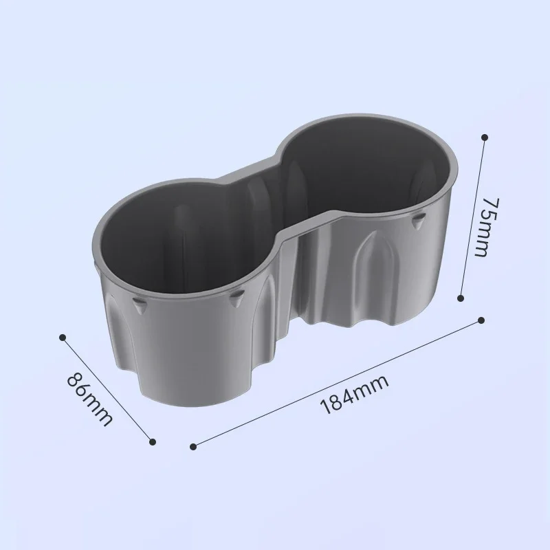 Water Cup Holder For Tesla Model3/Y Central Control Storage Box Beverage Non-slip Double Hole Insert Car Accessories Interior