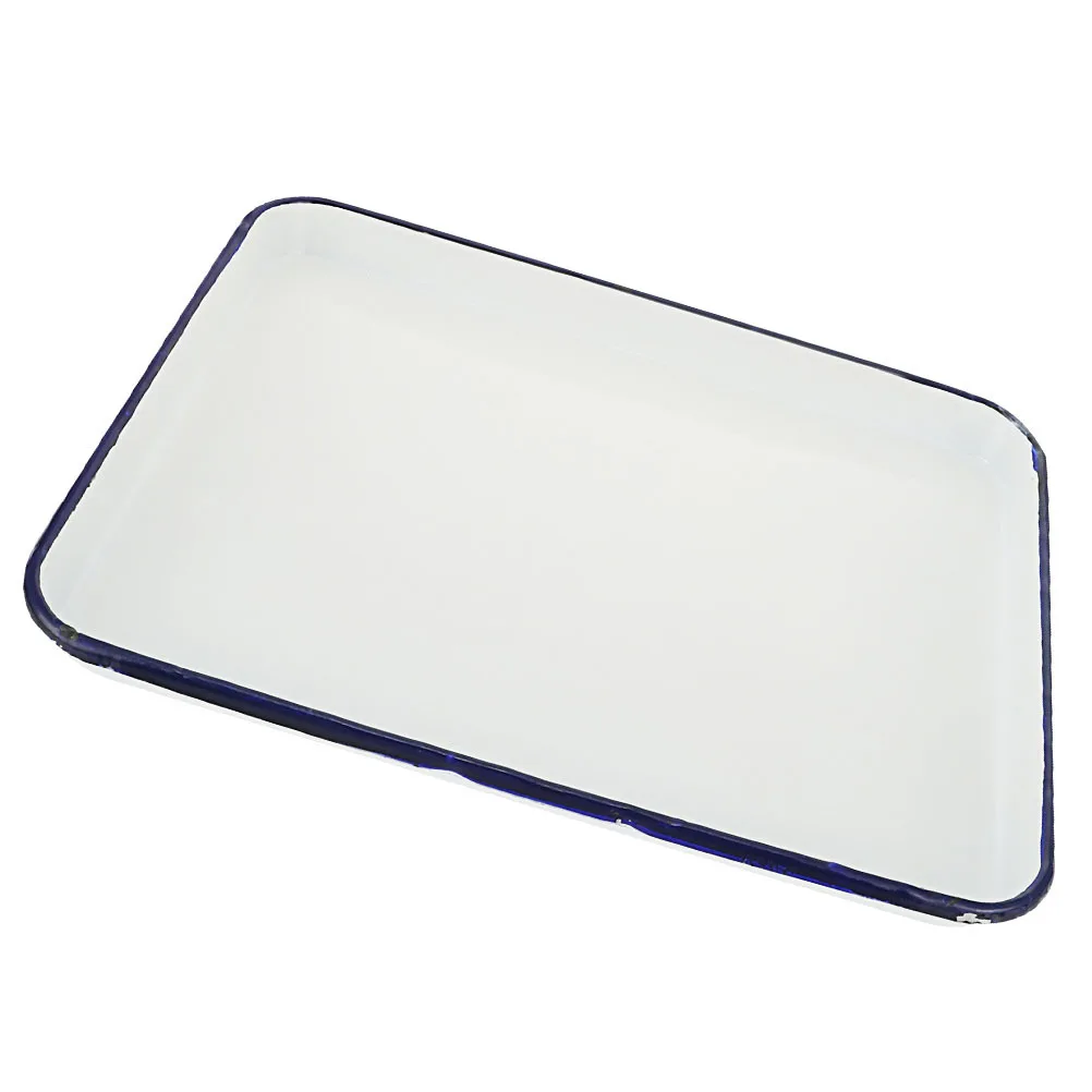 

Sterilized Enamel Laboratory Pan Large Capacity Practical Rectangular Tray Multi-Functional Washable Durable Storage