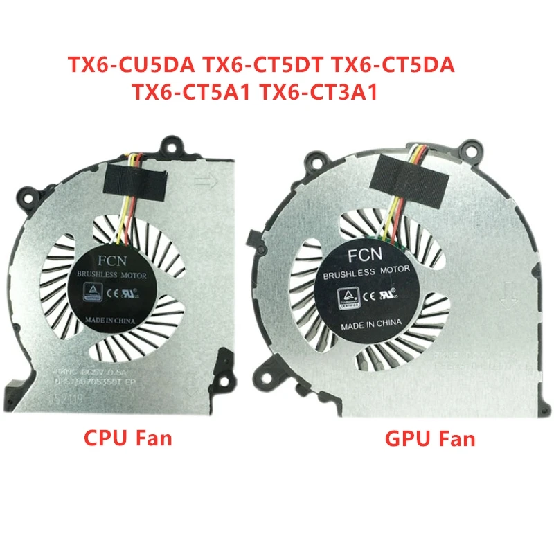 ใหม่เอี่ยมพัดลมทำความเย็นแล็ปท็อป CPU GPU แบบดั้งเดิมสำหรับ Hasee TX6-CU5DA TX6-CT5DT TX6-CT5DA TX6-CT3A1 TX6-CT5A1