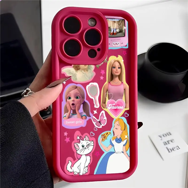 Barbie Princess Beautiful Cartoon Phone Case For iPhone 15 14 13 12 11 Pro Max 7 8 Plus XR XS MAX MINI Y2K Girl Cute Back Cover