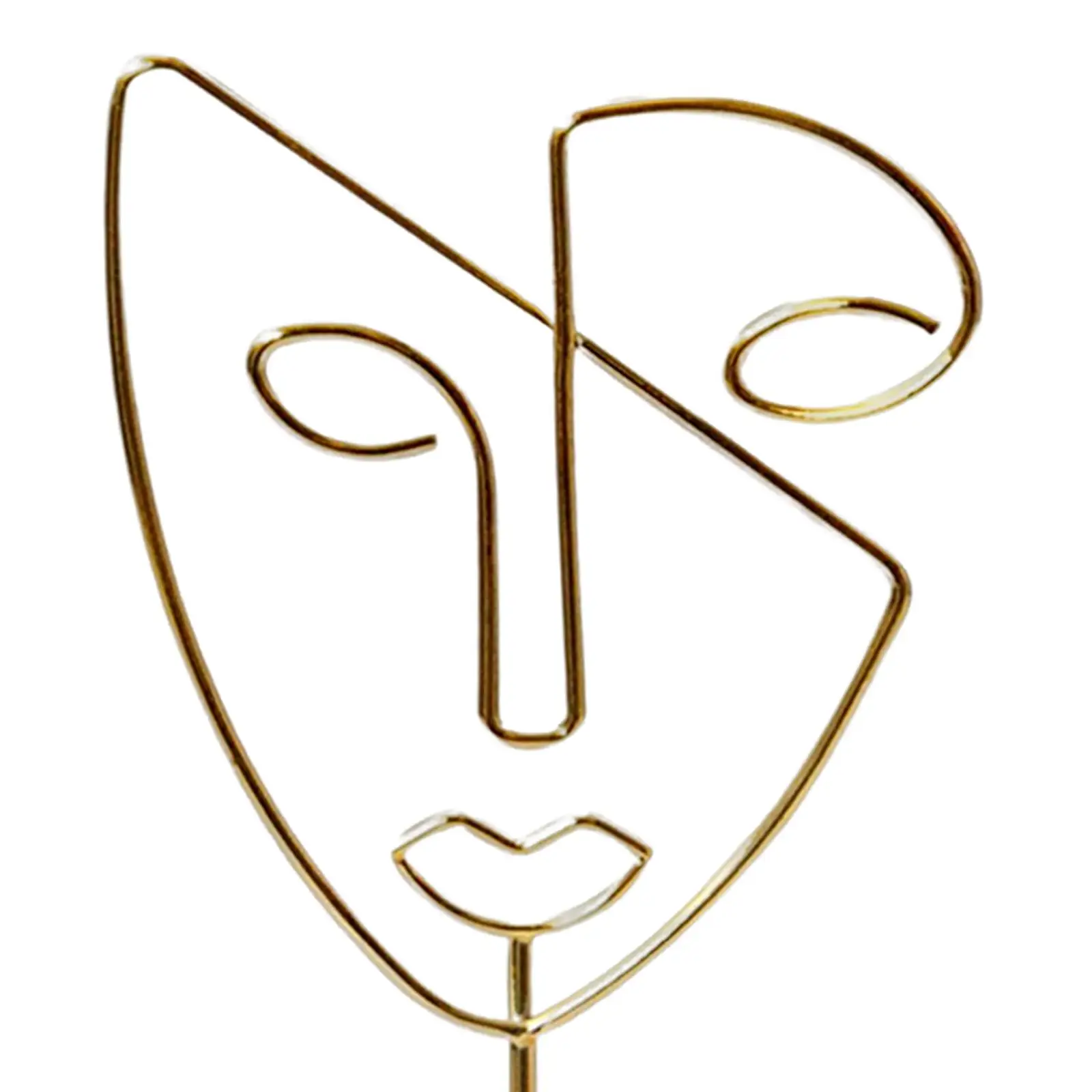 Decorative Figure Face Abstract Character Sculpture Ornament Art Decor Modern Metal Face for Studio Desk TV Cabinet Entry Gift