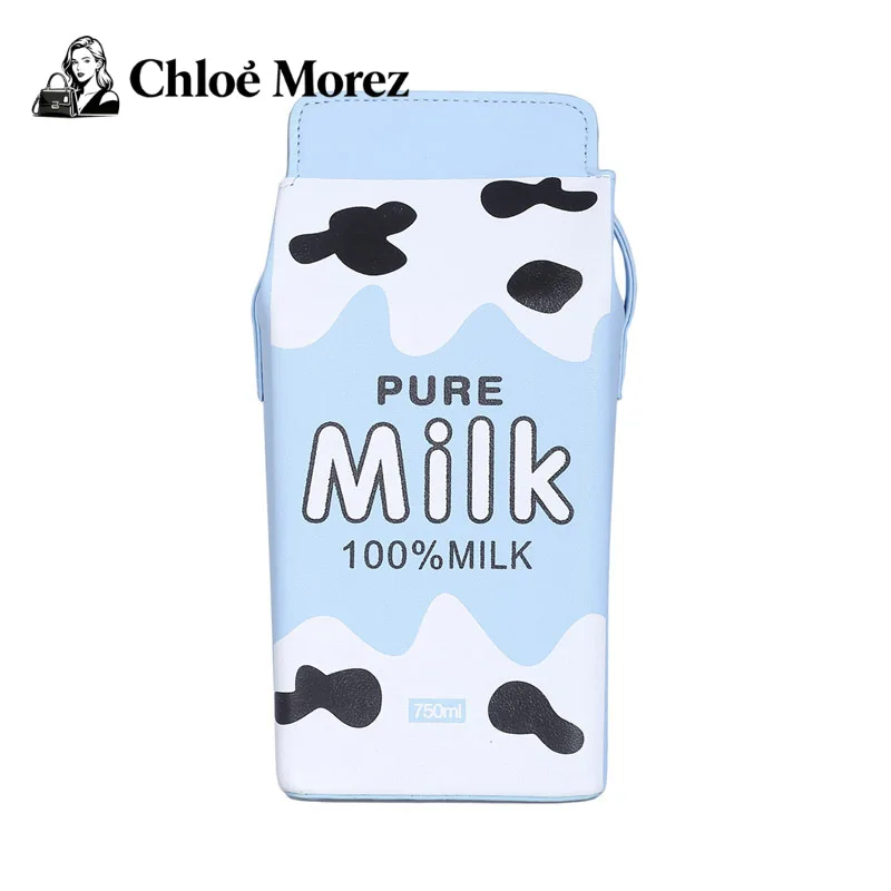 

Strawberries, Milk, PU, Fashion Style, Single Shoulder, Creative Personality, Small Square Bag, Trendy