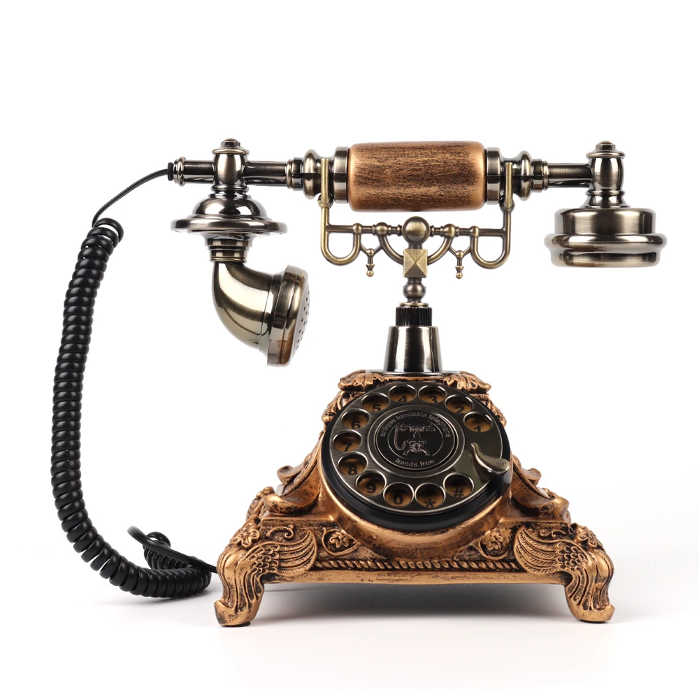 White bronze Gold Color antique phone retro European wedding event audio guestbook phone $120.00 - $178.00