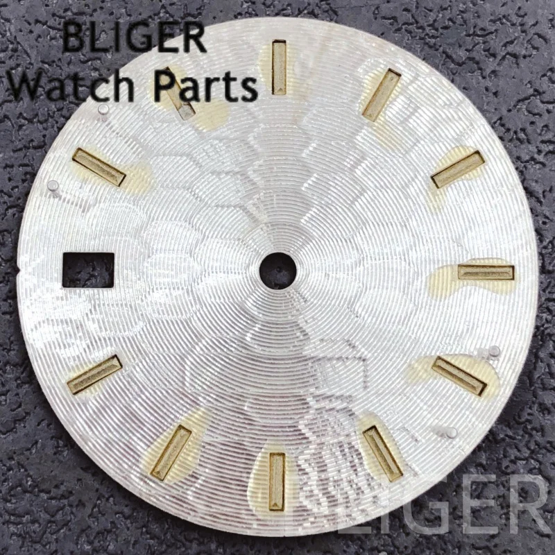 BLIGER 29 มม.ผู้ชาย Land ประเภทเพชร Index นาฬิกามือชุด Lume Rose Gold/Gold Mark Fit NH35 NH36 การเคลื่อนไหว 3 O 'นาฬิกาวันที่